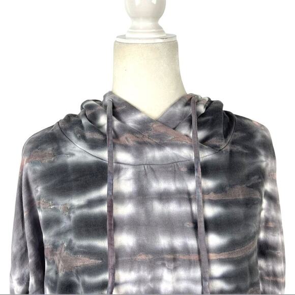 Young Fabulous & Broke Tie Dye Raissa Hoodie Sweater Grayish Mocha Size  S/M - Picture 12 of 13